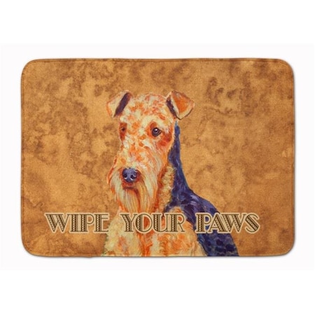 Carolines Treasures Carolines Treasures LH9453RUG Airedale Wipe your Paws Machine Washable Memory Foam Mat LH9453RUG